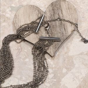 🆕 METAL Necklace and Earring Stud Set